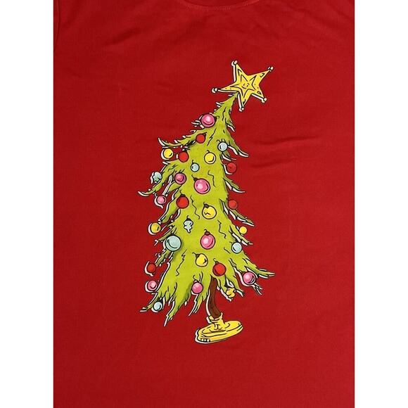 Women’s Whimsical Red Christmas Tree Shirt‎ Whoville Grinch Tree Size Medium NEW - Picture 7 of 7